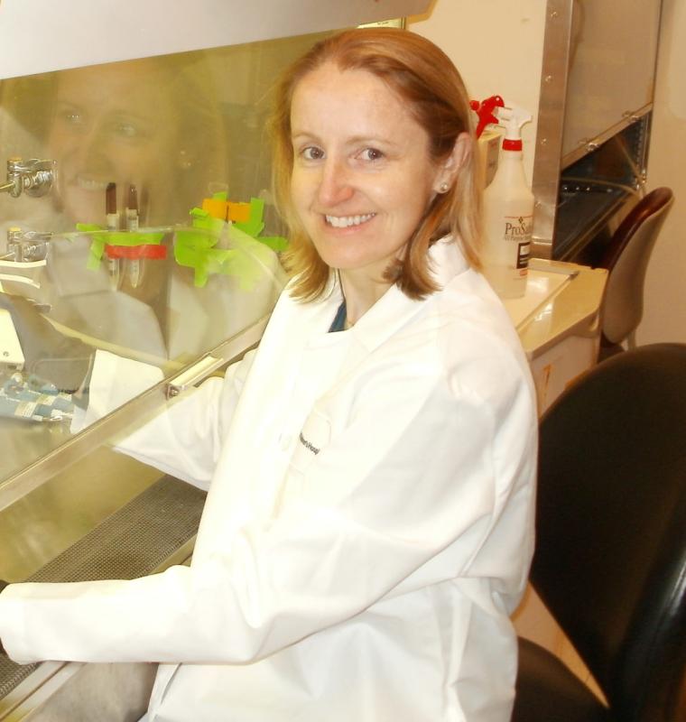 Rosalyn Adam in a laboratory